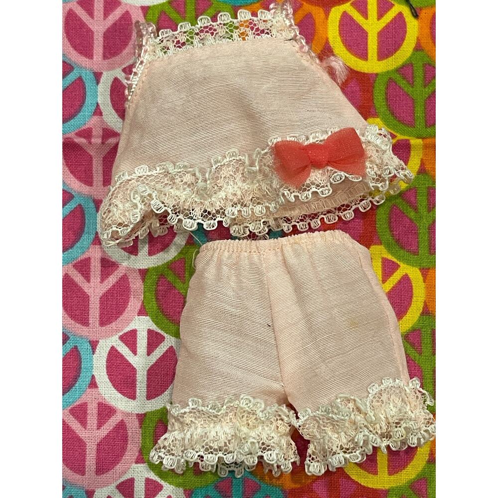 1960 Bed Time for Pepper Doll Pink PJs Top Bottom #9307-0 Set A Outfit ONLY